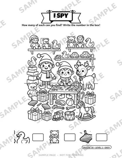 Sample page: workshop I Spy counting puzzle